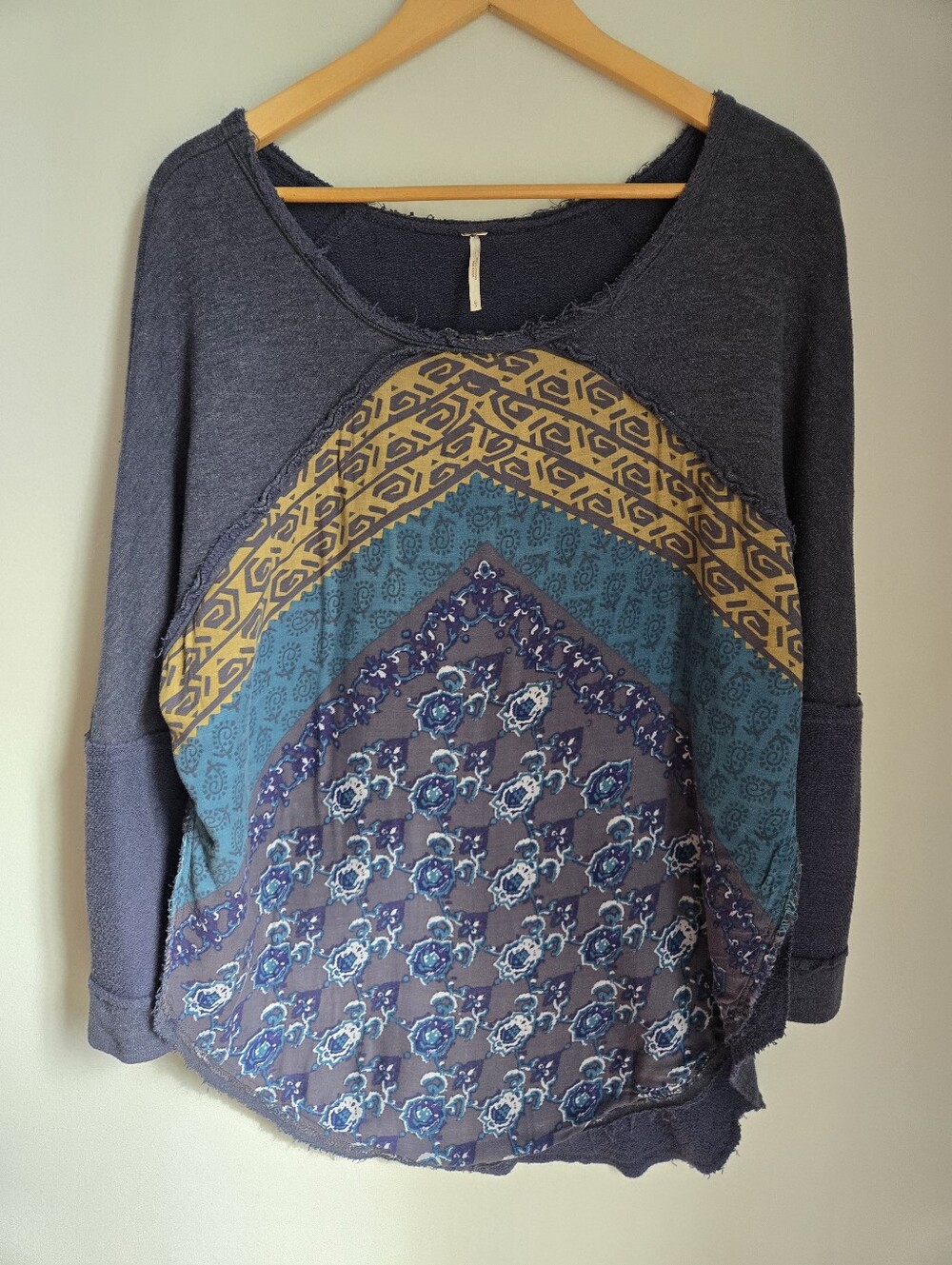 FREE PEOPLE Long Sleeves Oversized Boho Top